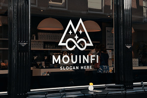 Mountain and Infinity Letter M Logo