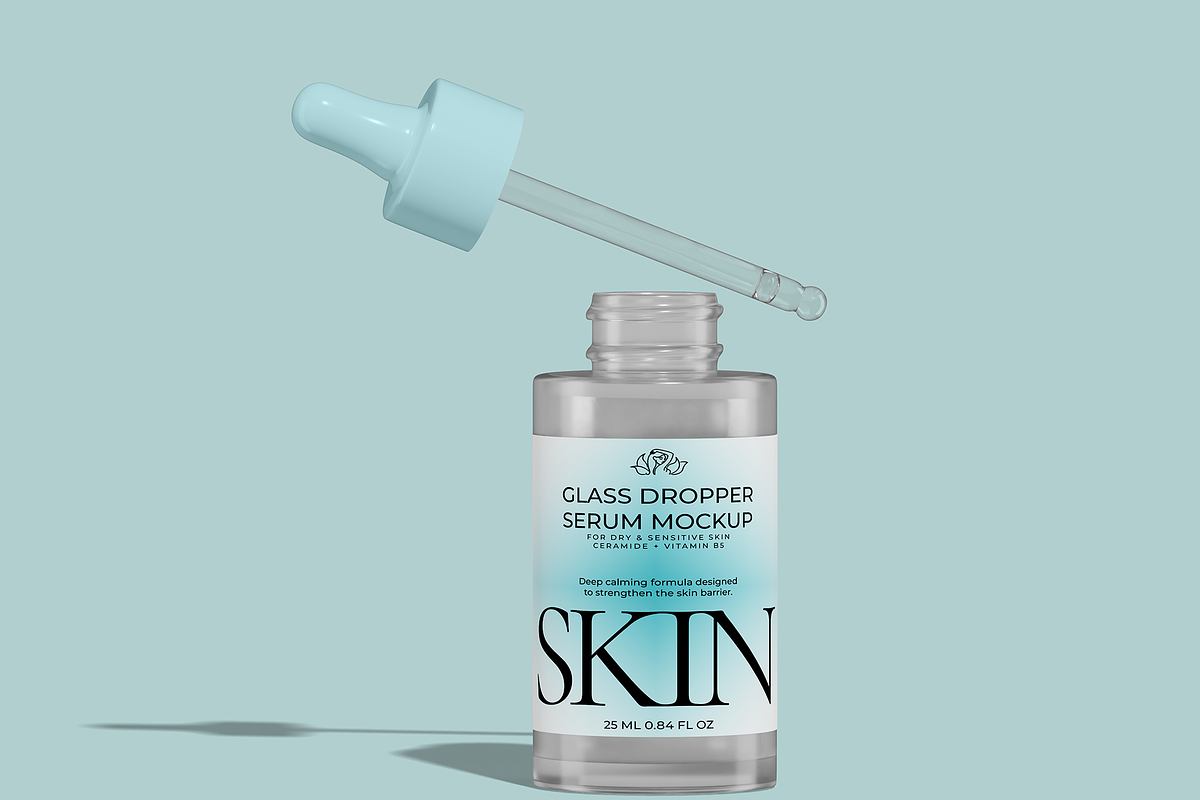 Glass Dropper Serum Mockup, a Packaging Mockup by Bartama Graphic (Photo 3 of 5)