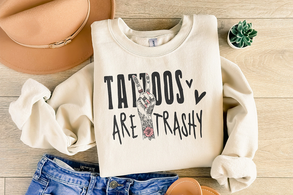 Tattoos Are Trashy PNG, funny png, an Illustration by SharpMarketplace (Photo 4 of 9)