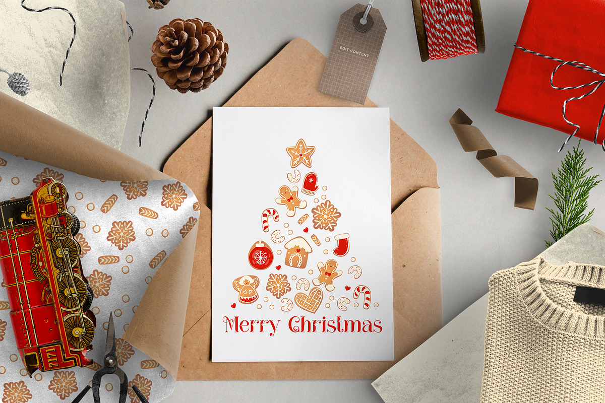 Gingerbread | Christmas Cookies Set, an Object Graphic by Kandella's Art (Photo 6 of 9)