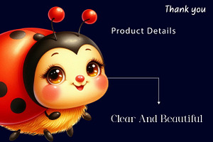 Cute Ladybug Sublimation Clipart