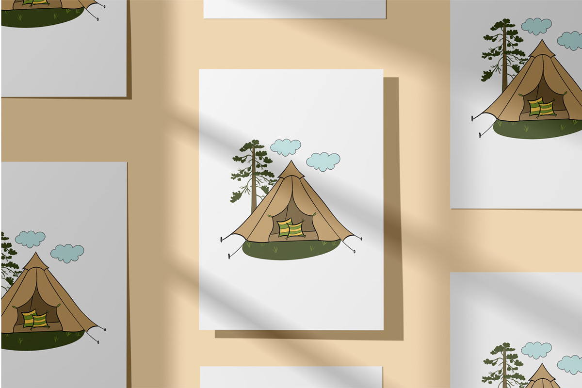 Camping Clipart Set, a Decorative Illustration by Mari_Caliart (Photo 9 of 15)