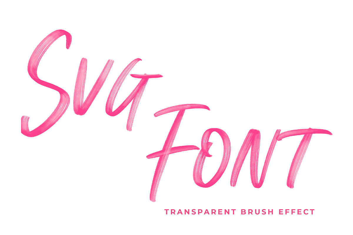 Black Gold Svg Brush Font preview 3
