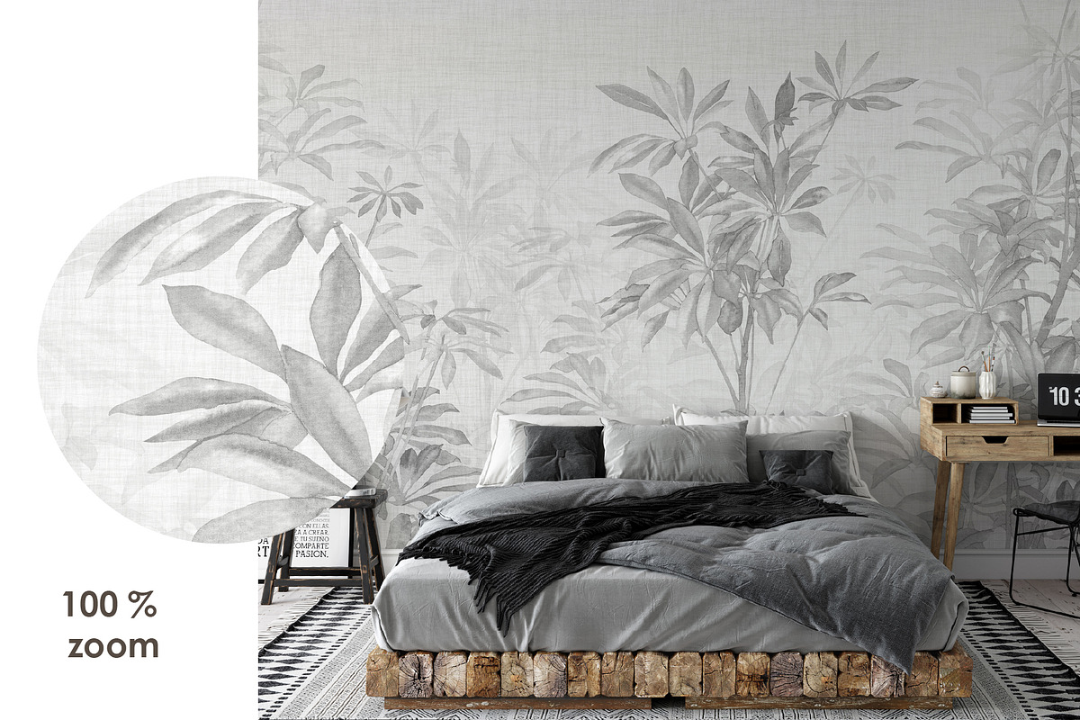 Garden Retreat botanical wall mural, a Wallpaper Graphic by Timofi Art (Photo 14 of 15)