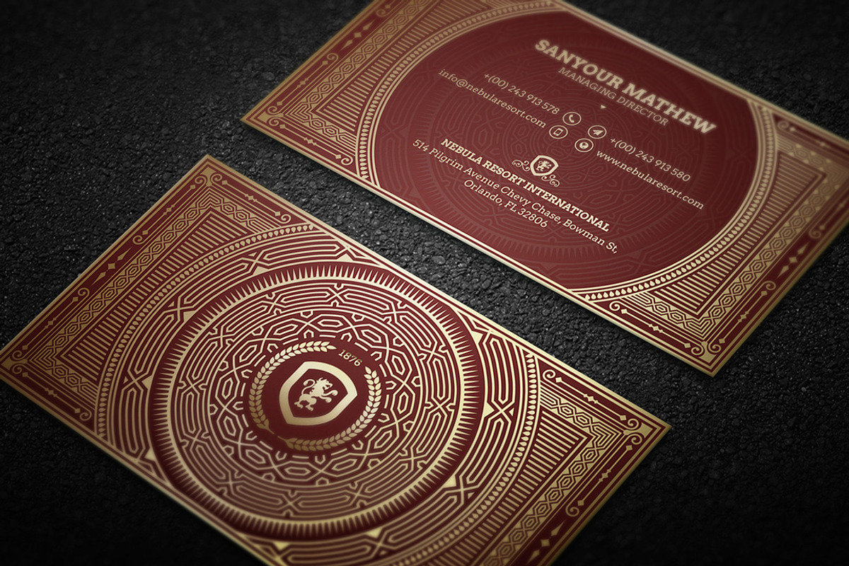 Gold Luxury Business Card, a Business Card Template by GraphicsEgg (Photo 6 of 9)
