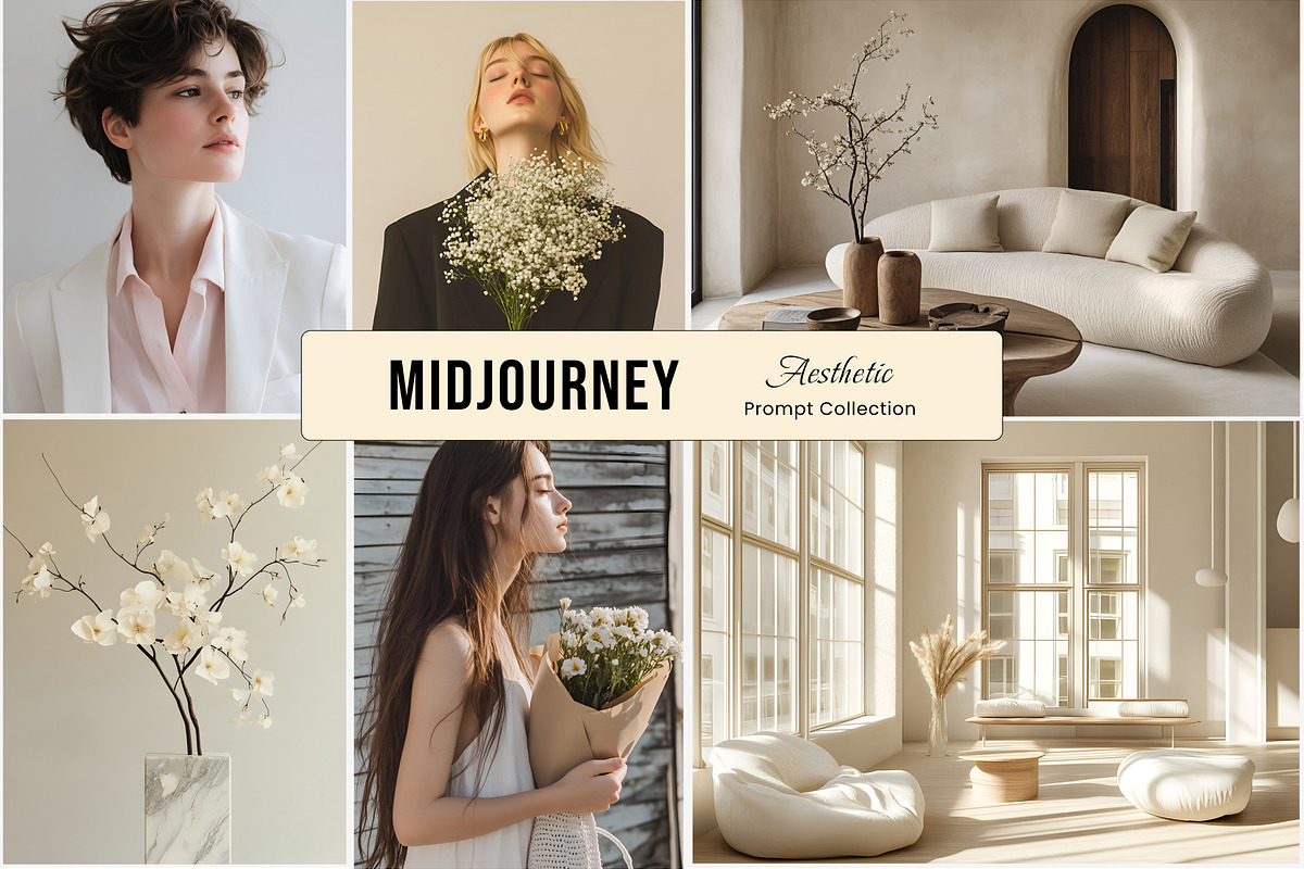MidJourney Aesthetic Prompt Pack, a Photo by maryamdesignarts (Photo 1 of 9)