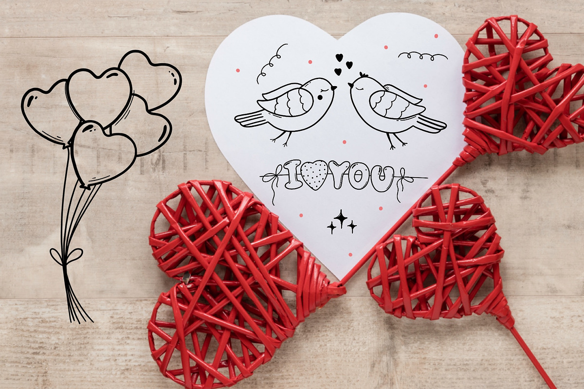 Valentine’s Day Romantic Line Art, an Object Graphic by ArtGiftsStudio (Photo 4 of 5)