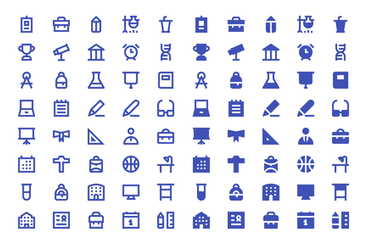 Material Education and School Icons, a Solid Icon by Creative Stall (Photo 4 of 5)