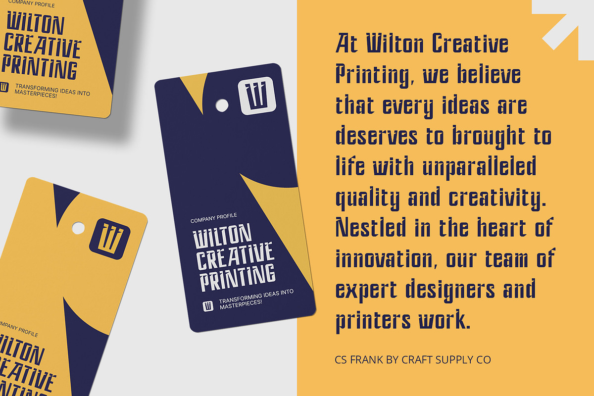 CS Frank – Solid Font, a Sans Serif Font by Craft Supply Co. (Photo 6 of 8)