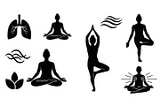 Yoga Meditation Silhouette Vector Bu, an Illustration by Artivon (Thumbnail 26 of 40)