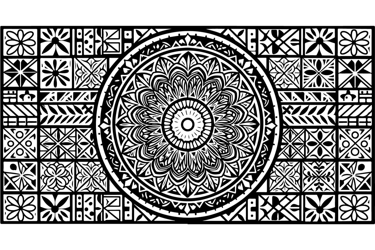 Decorative Mandala Panel Vector Set, a Decorative Illustration by Designer_Momina (Photo 17 of 21)