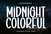 Midnight Colorful | Script Font, a Script Font by Scratchones (Thumbnail 1 of 8)