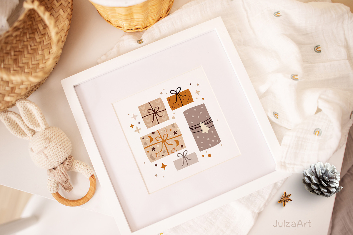 Boho Christmas collection, a Seasonal Illustration by JulzaArt (Photo 6 of 8)