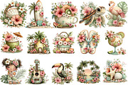 Whimsical Hawaiian Summer Clipart, an Illustration by OK Design (Thumbnail 3 of 6)