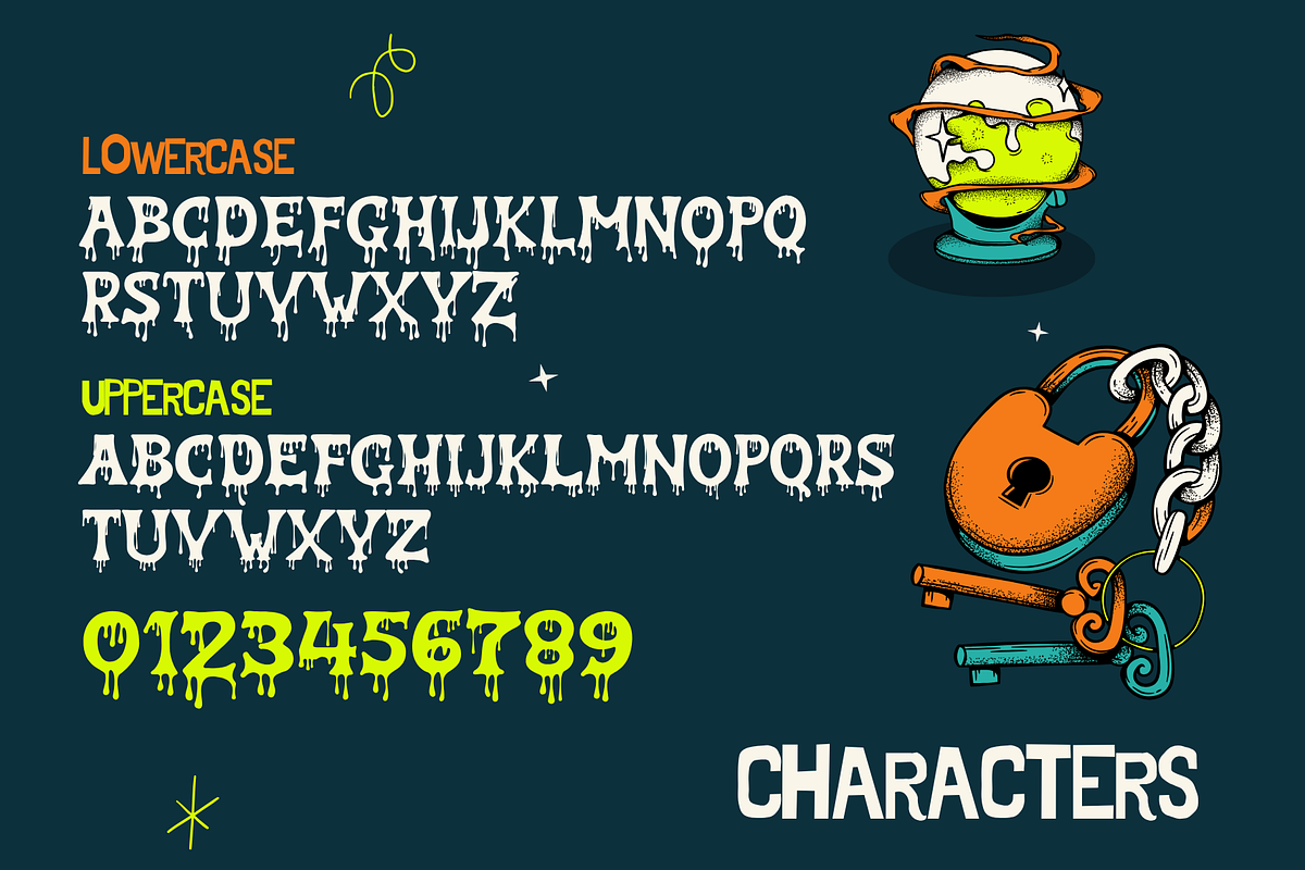 Zombie Feast – Horror Dripping Font, a Handwritten Font by BearyType Studio (Photo 7 of 10)