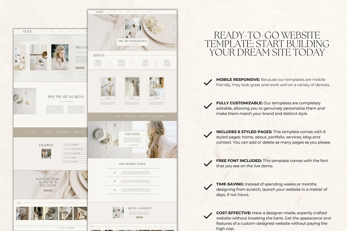 Wix Website Template Photography, a Wix Template by Branding Babe Co. (Photo 3 of 10)
