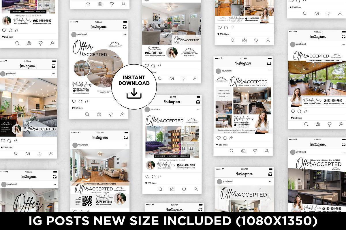 Offer Accepted Instagram Posts Canva, a Social Media Template by CreativeVinesStore (Photo 3 of 6)