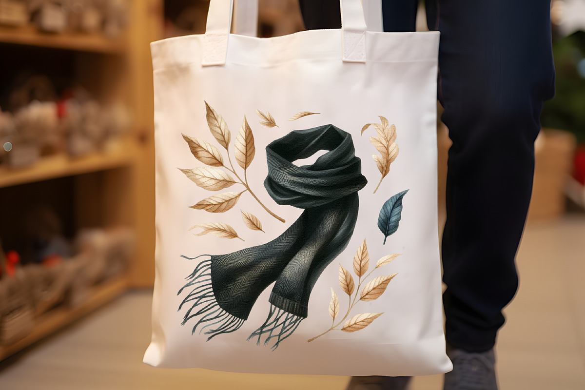 Watercolor Beige & Black Autumn Clip, an Illustration by Rose Art (Photo 7 of 7)