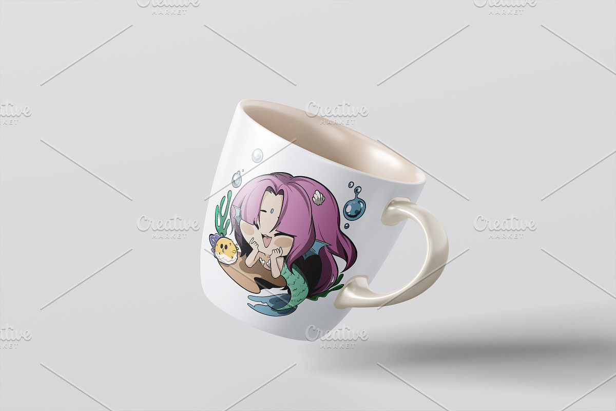 Chibi Halloween Mermaid Edition, an Illustration by vectstudio (Photo 2 of 3)