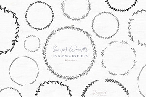 Simple Wreath Svg Circle Frame 158