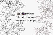 Procreate flower stamp, garden, a Brush Add-On by AnnaPolitmerskaja (Thumbnail 1 of 4)