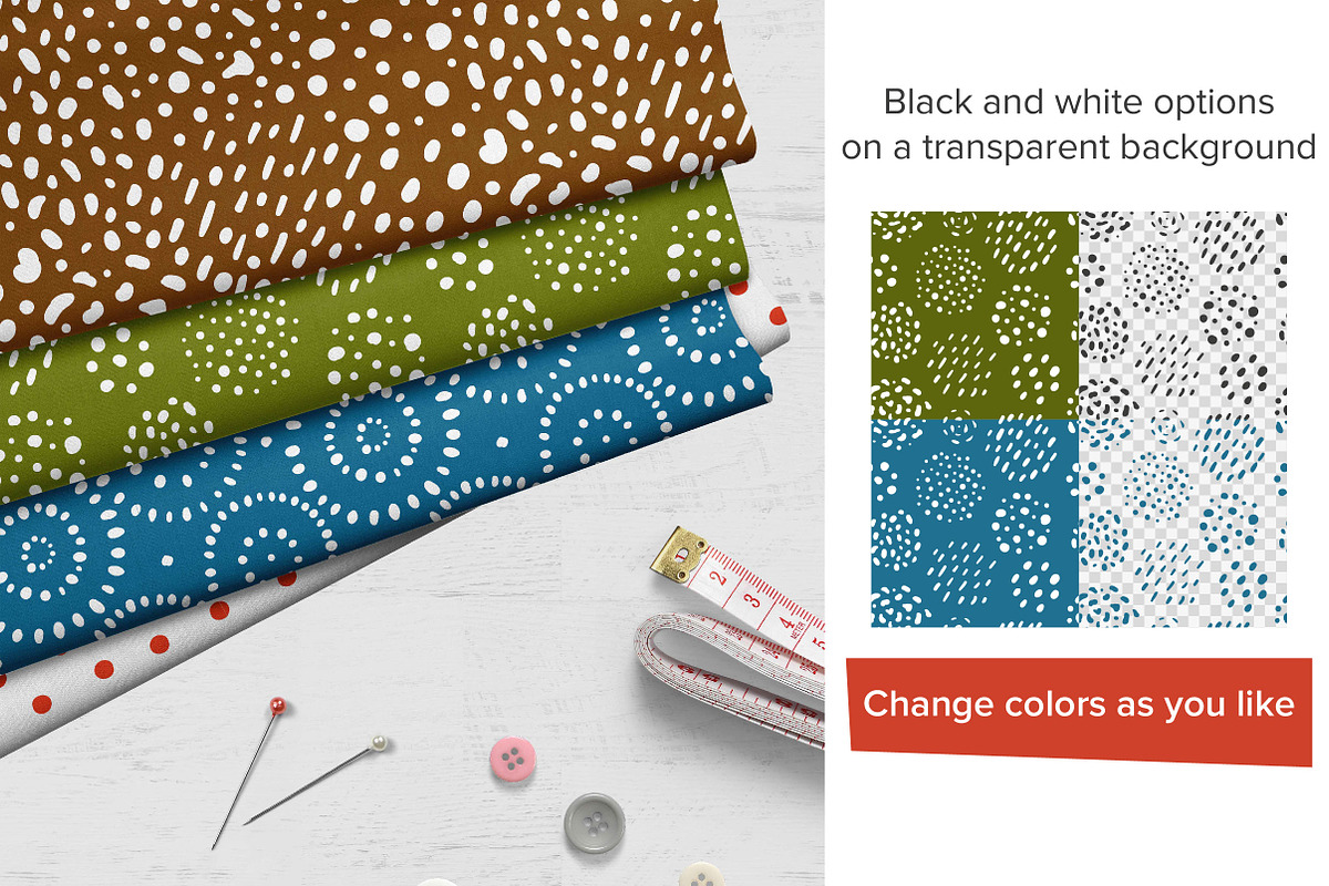 Spots and dots patterns set, a Pattern Graphic by KatiaZhe (Photo 9 of 12)