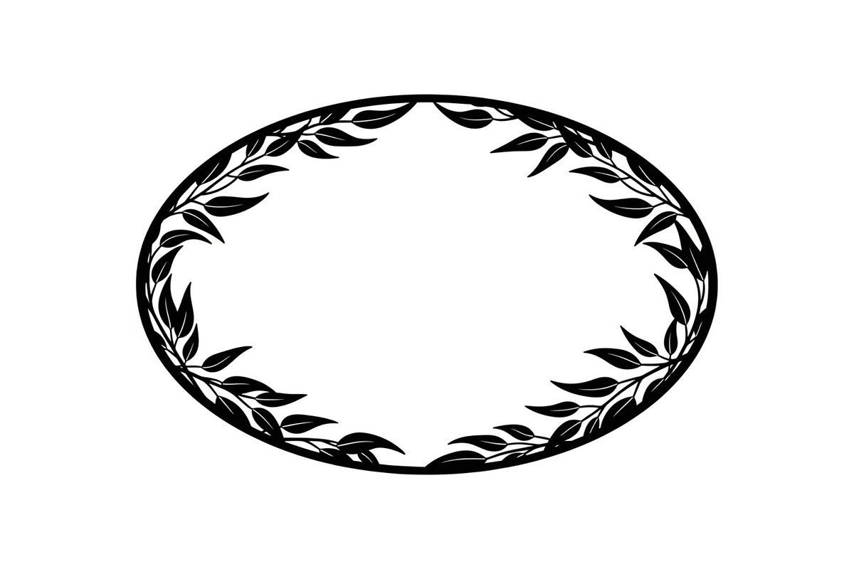 Botanical Oval Wreath Frame Bundle, an Illustration by Designer_Momina (Photo 35 of 51)