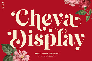 Cheva Display Serif Font, a Sans Serif Font by Letteralle Studios