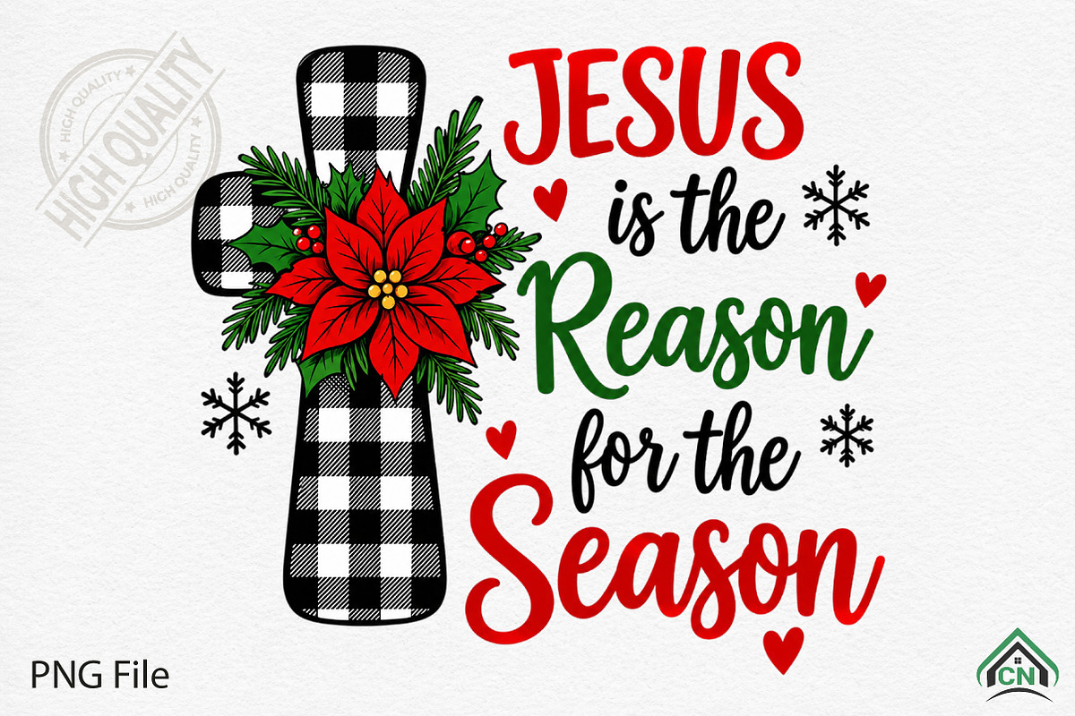 Jesus Is the Reason for the Season, a Seasonal Illustration by Craft Nest (Photo 1 of 6)