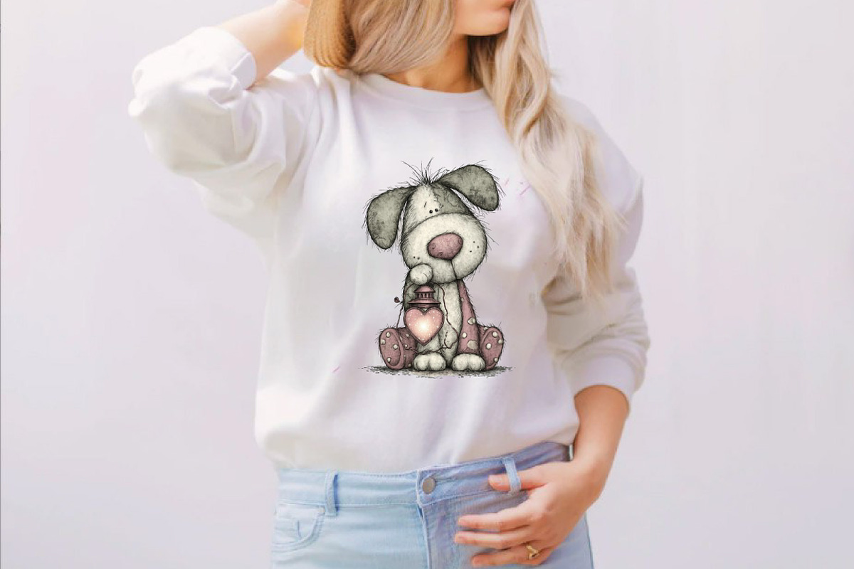 Whimsical Valentine Funny Dog Clipar, an Illustration by SVGArt (Photo 6 of 8)
