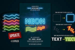 Neon realistic AI style, an Action Add-On by leezarius