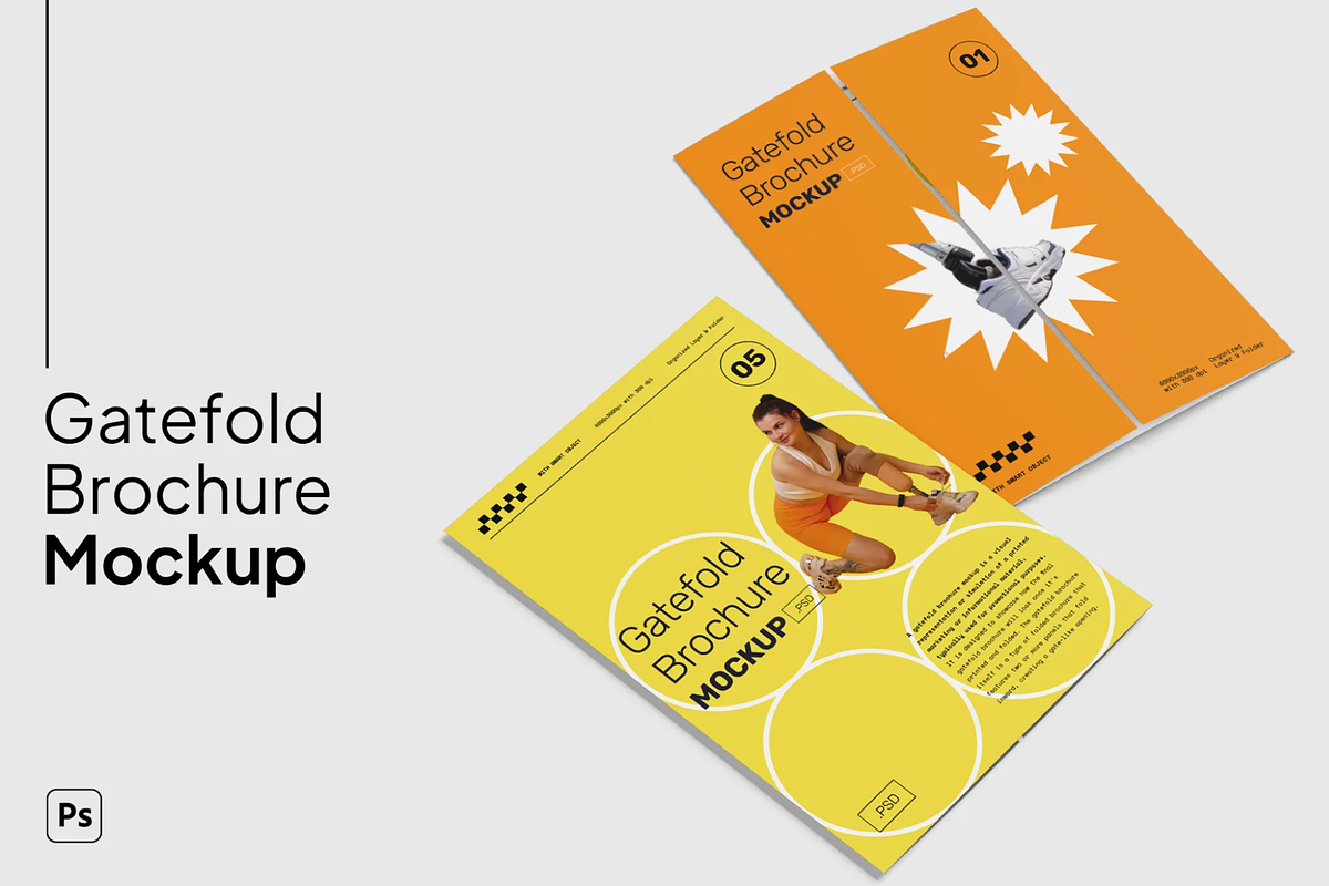 Brochure Mockup 3 Scenes, an Advertising Mockup by graphicsauce (Photo 1 of 4)