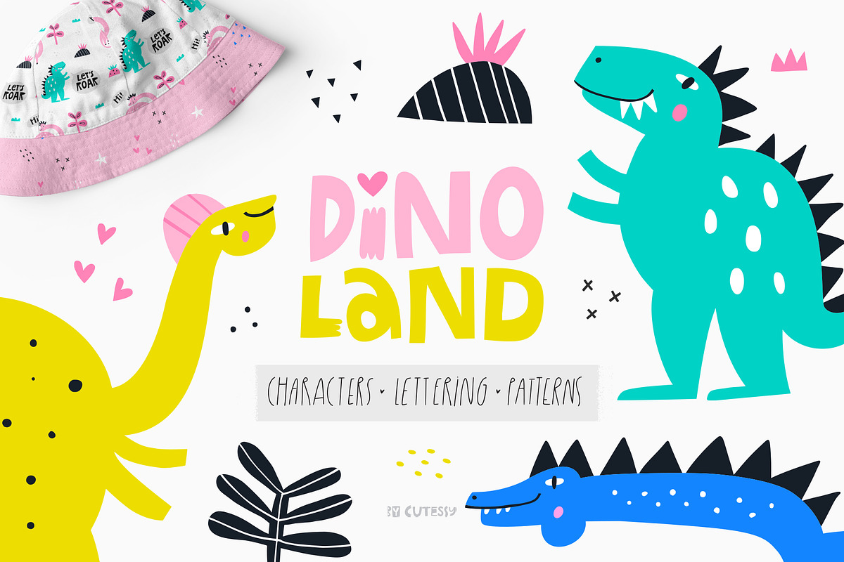 Dinoland - cute dinos collection, an Animal Illustration by Olia (Photo 1 of 12)