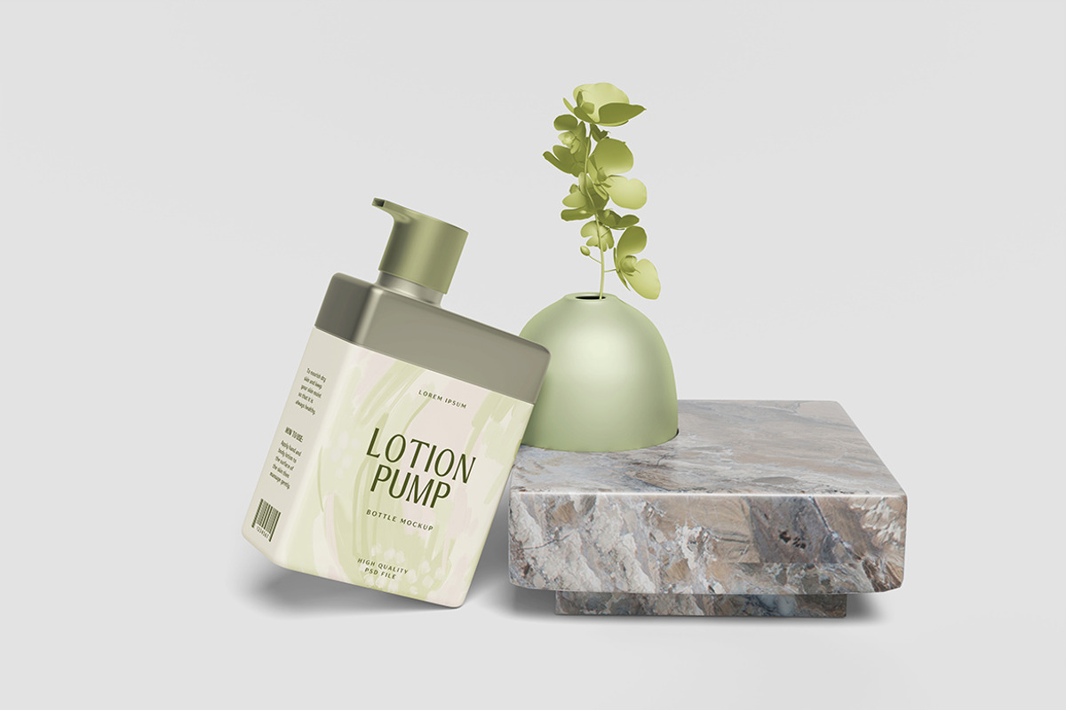 Lotion Dispenser Bottle Mockup, a Product Mockup by bimockup (Photo 4 of 6)