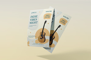 Indie Music Concert Flyer Acoustic, a Flyer Template by Artnivora.Std