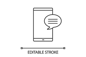 Smartphone With Speech Bubble Icon