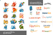 Animals eating healthy food CLIPART, an Animal Illustration by Lana Sham (Thumbnail 5 of 8)