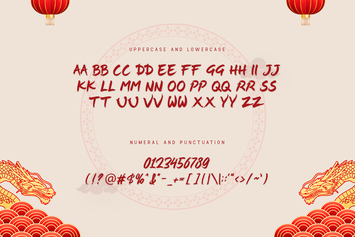 Red Dragon - Modern Chinese New Year, a Sans Serif Font by overlaytemplates (Photo 2 of 4)