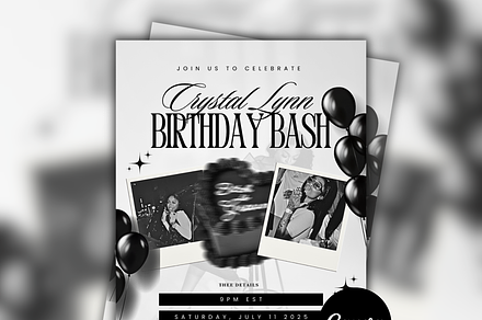 Canva Birthday Celebration Flyer