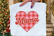 Mama Checkered Heart PNG, an Illustration by CraftArtStudio (Thumbnail 4 of 4)