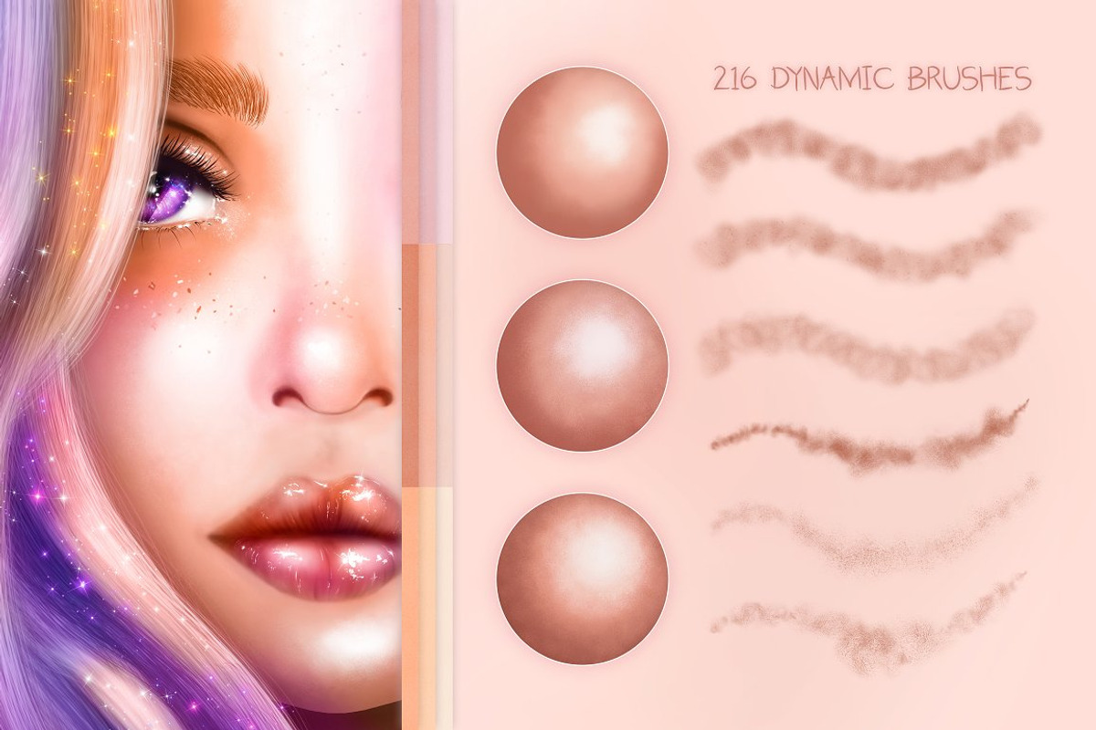 Glossy Skin Assets for Photoshop, a Brush Add-On by FaeryDesign (Photo 3 of 7)
