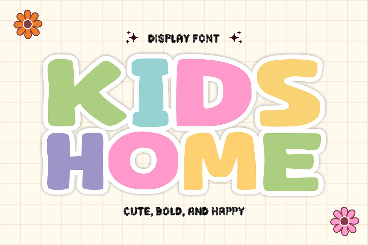 Cute Crafts – Playful Display Font, a Sans Serif Font by KiddoGlyphs Studio (Photo 3 of 5)
