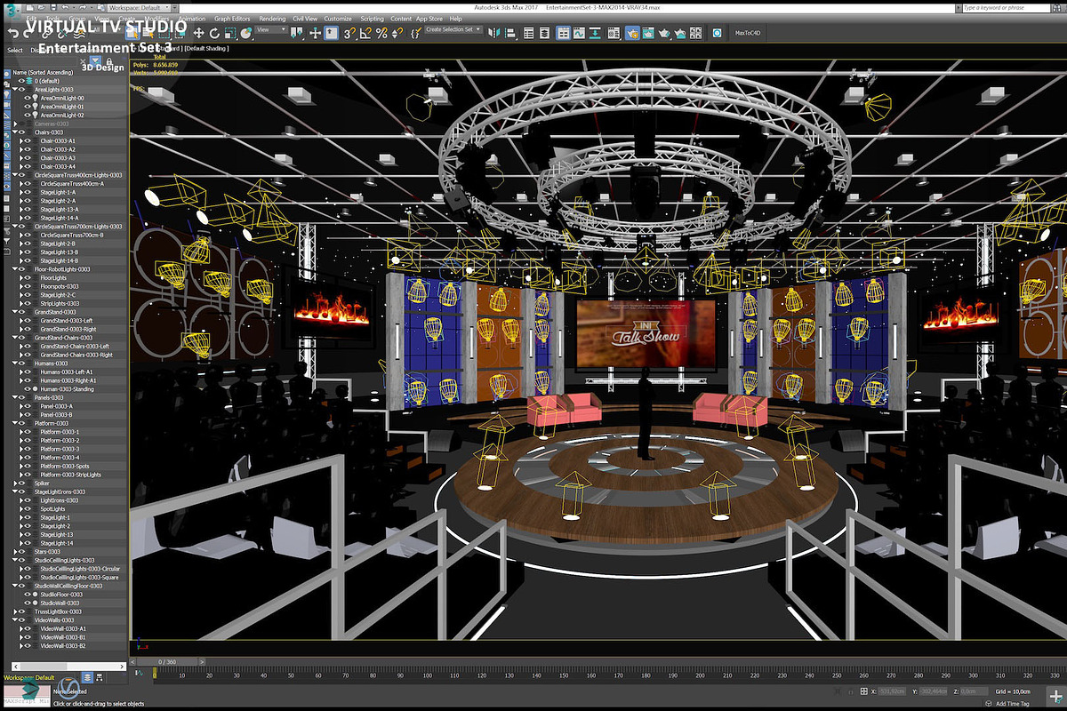 TV Studio Entertainment Set 3, a Furniture 3D Model by akerStudio (Photo 20 of 22)