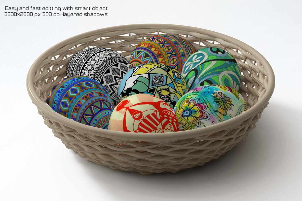 Easter Eggs Mock-up, a Mockup by akropol (Photo 1 of 5)