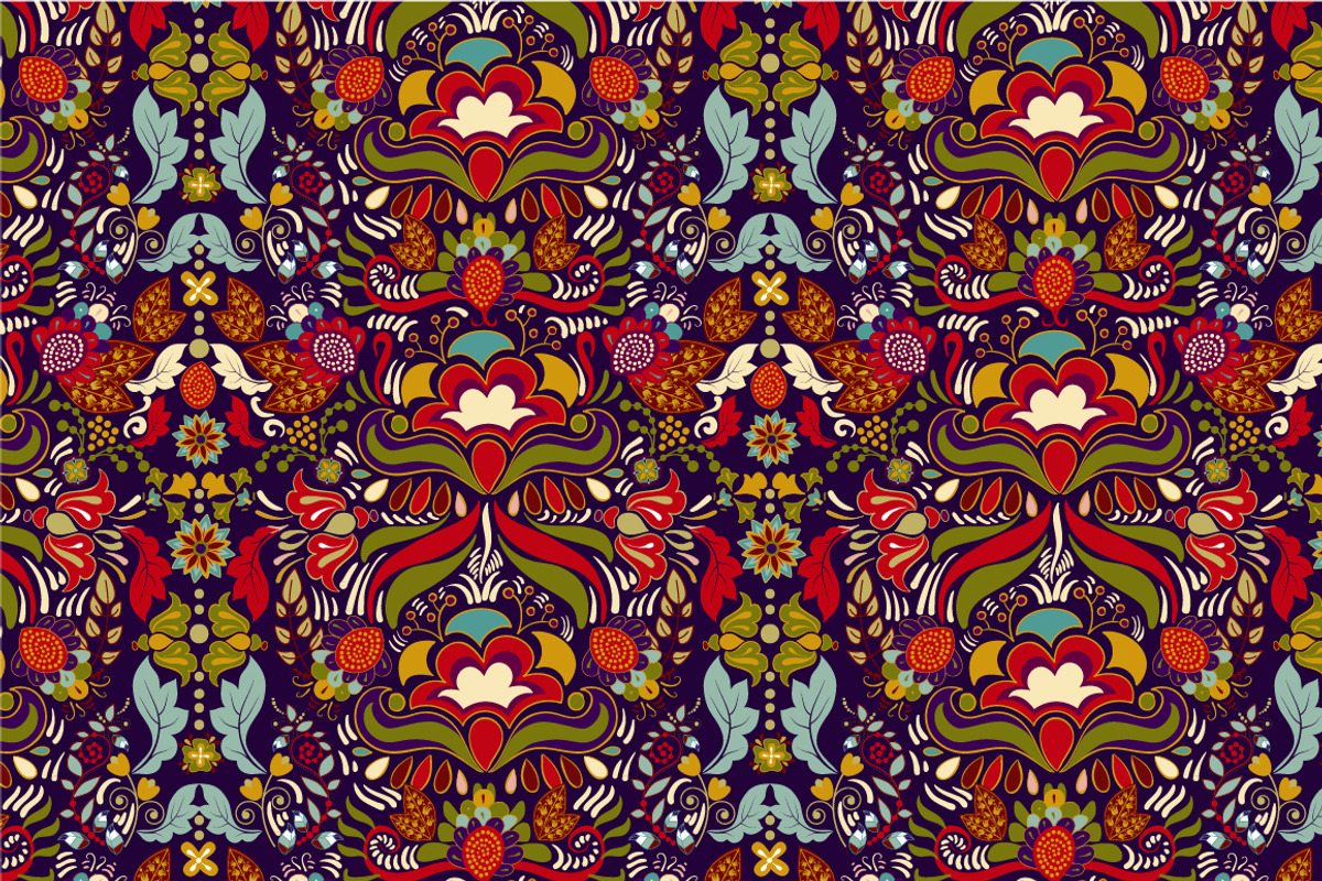 4 Colorful Floral Patterns, a Pattern Graphic by Sunny_Lion