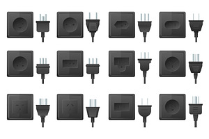 Various types of electrical, an Object Illustration by Vectorbuum