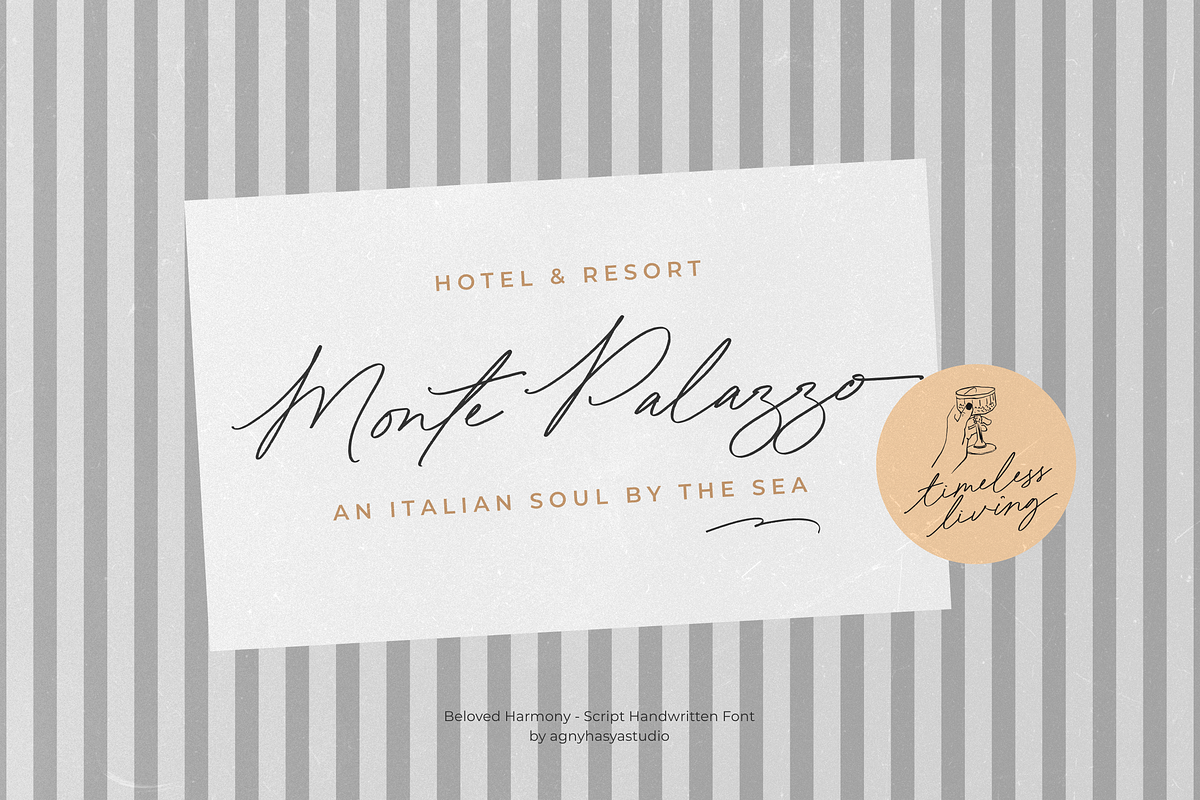 Beloved Harmony - Elegant Script Fon, a Handwritten Font by agnyhasyastudio (Photo 6 of 14)