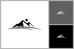 Mountain Landscape Adventure Symbol, a Branding & Logo Template by quadrazo