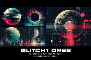 Glitchy Orbs, a Background Graphic by Digital Art Creations