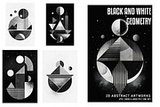 Black and White Geometry, a Decorative Illustration by Digital Art Creations (Thumbnail 1 of 7)